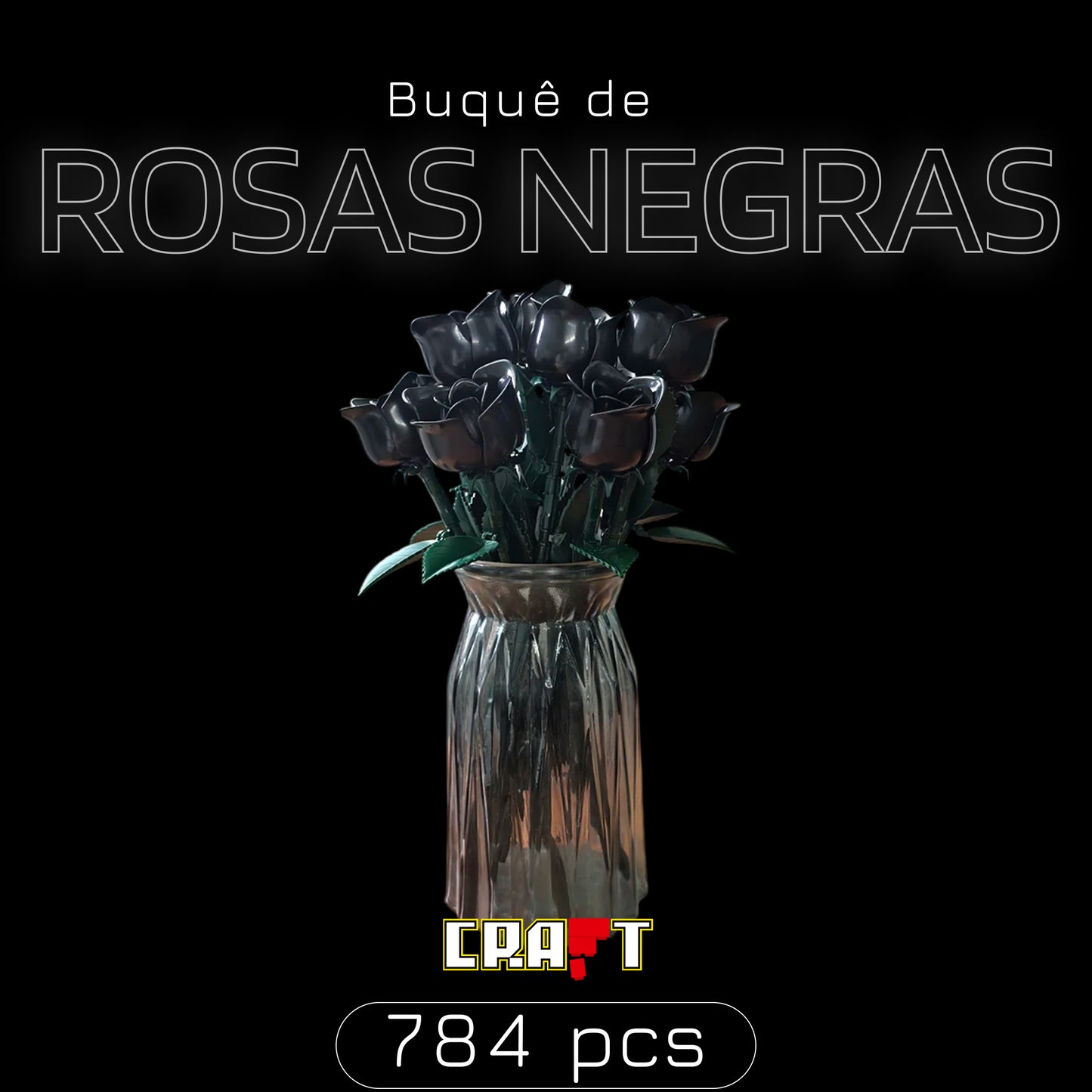 Buquê de Rosas negras (784 peças)