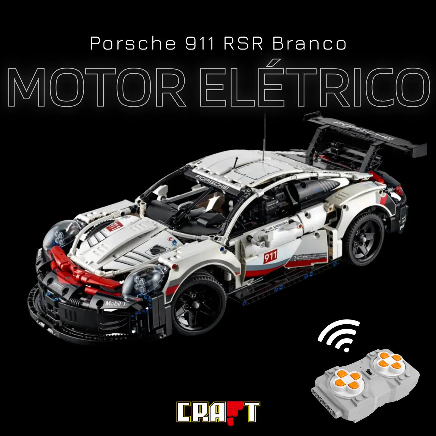 Kit de Motores Elétricos para Porsche 911 RSR Branco