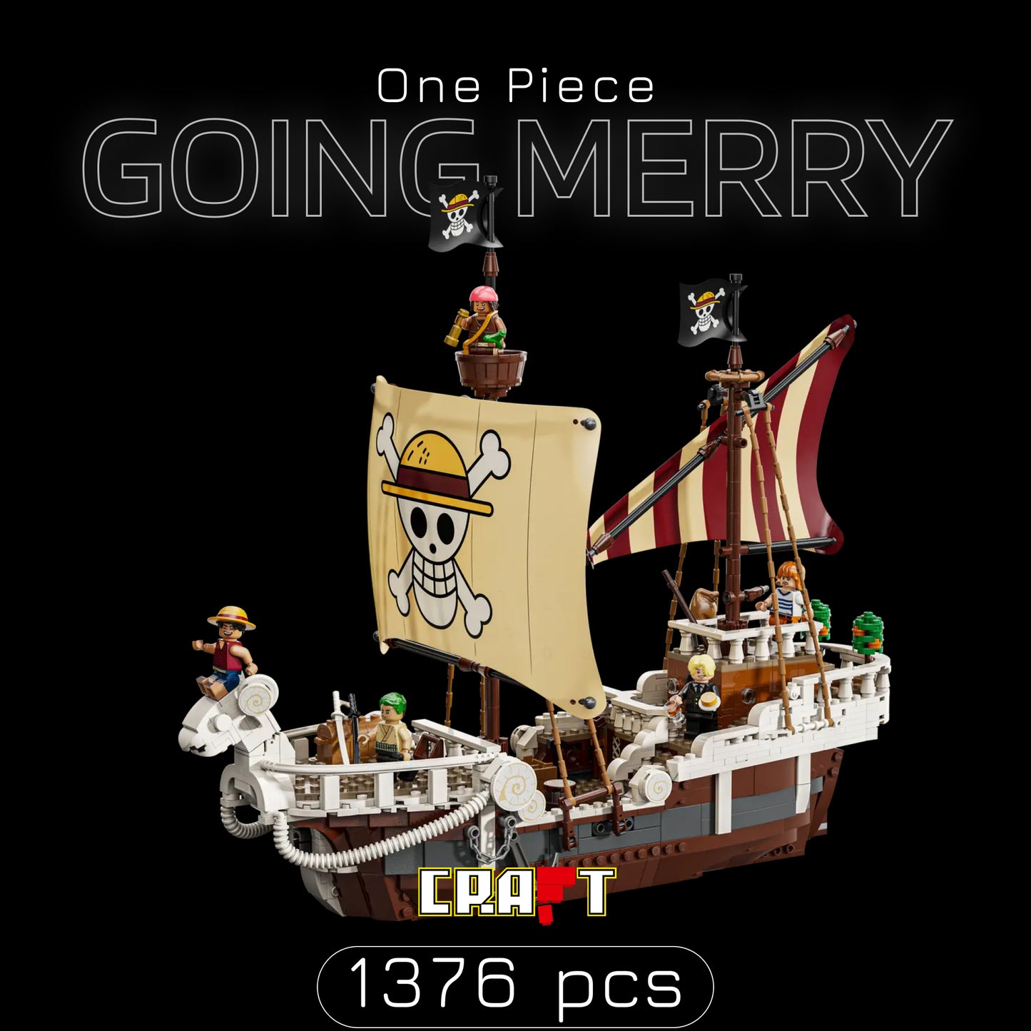One Piece - Going Merry (1376 peças)