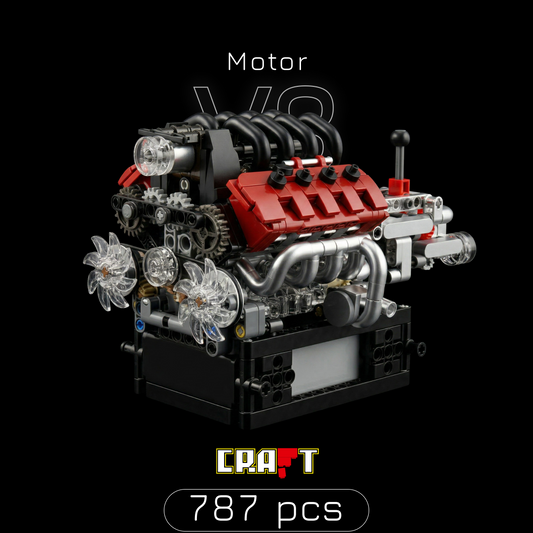 Motor com Transmissão V8 (787 peças)