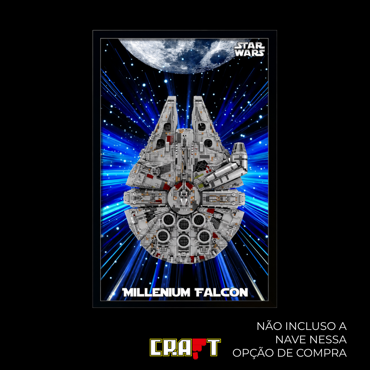 Quadro de Acrílico para Millennium Falcon (1381 peças)