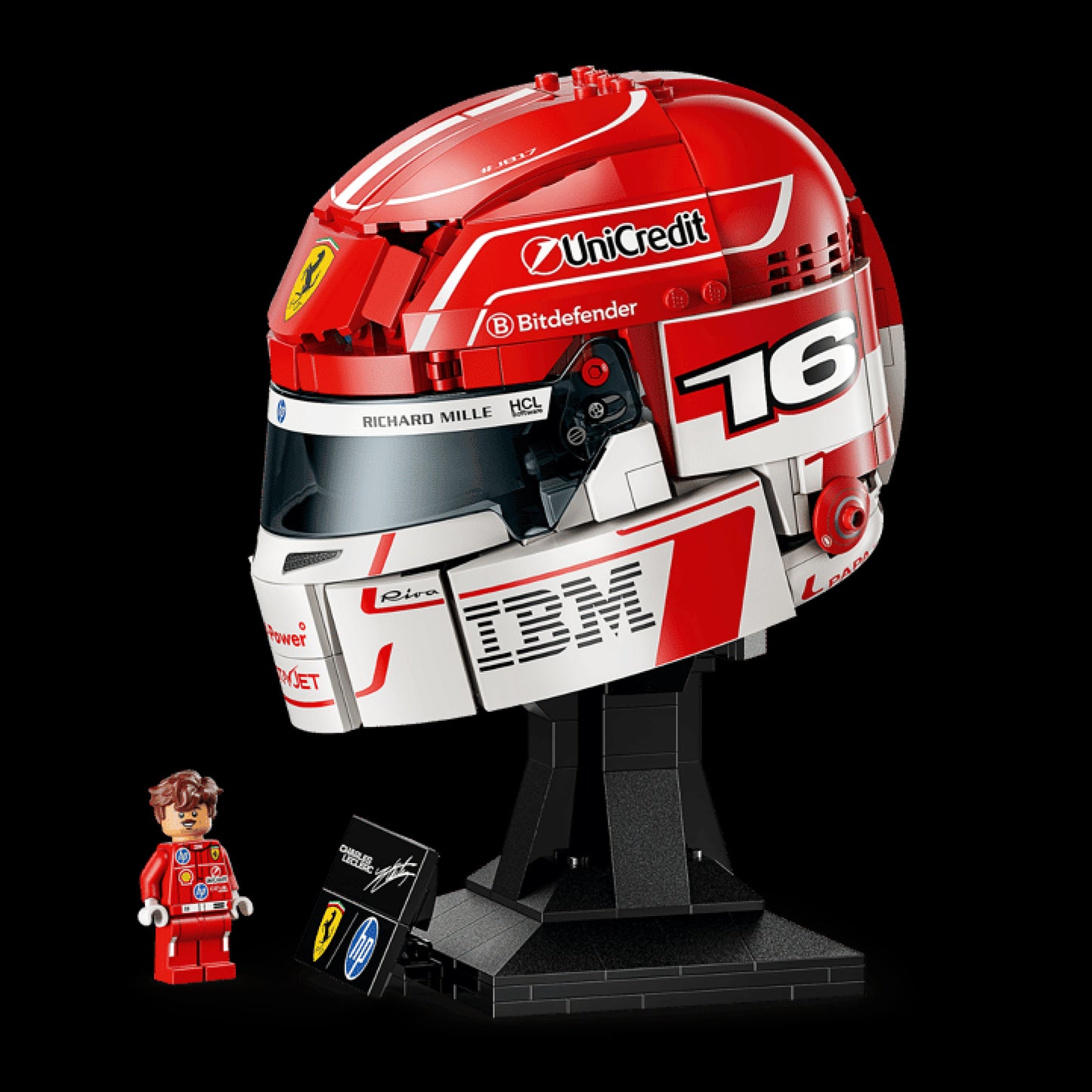 Capacete Ferrari HP - Charles Leclerc (886 peças)