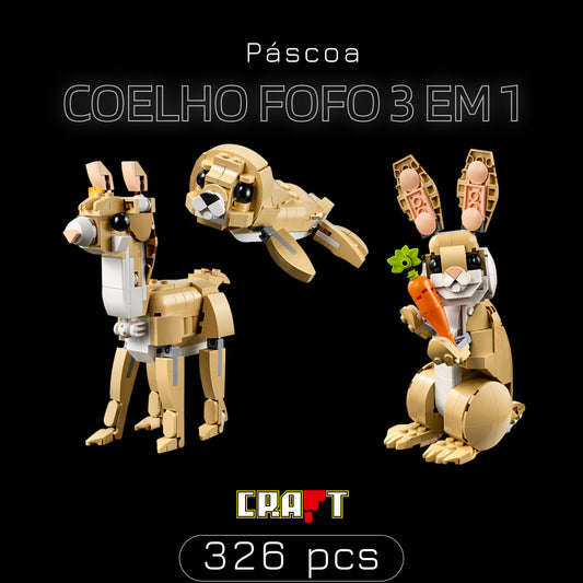 Coelhinho Fofo 3 em 1 (326 peças)