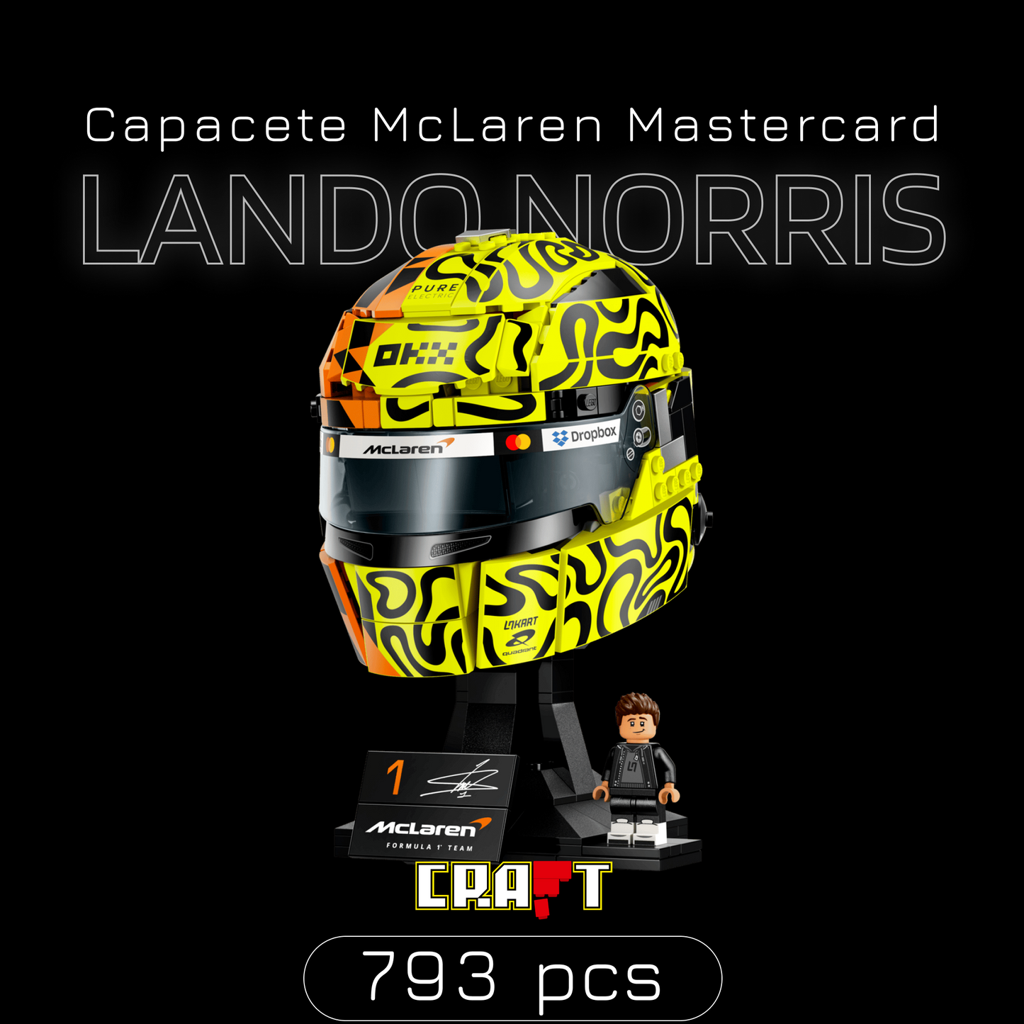 Capacete McLaren Mastercard - Lando Norris (793 peças)