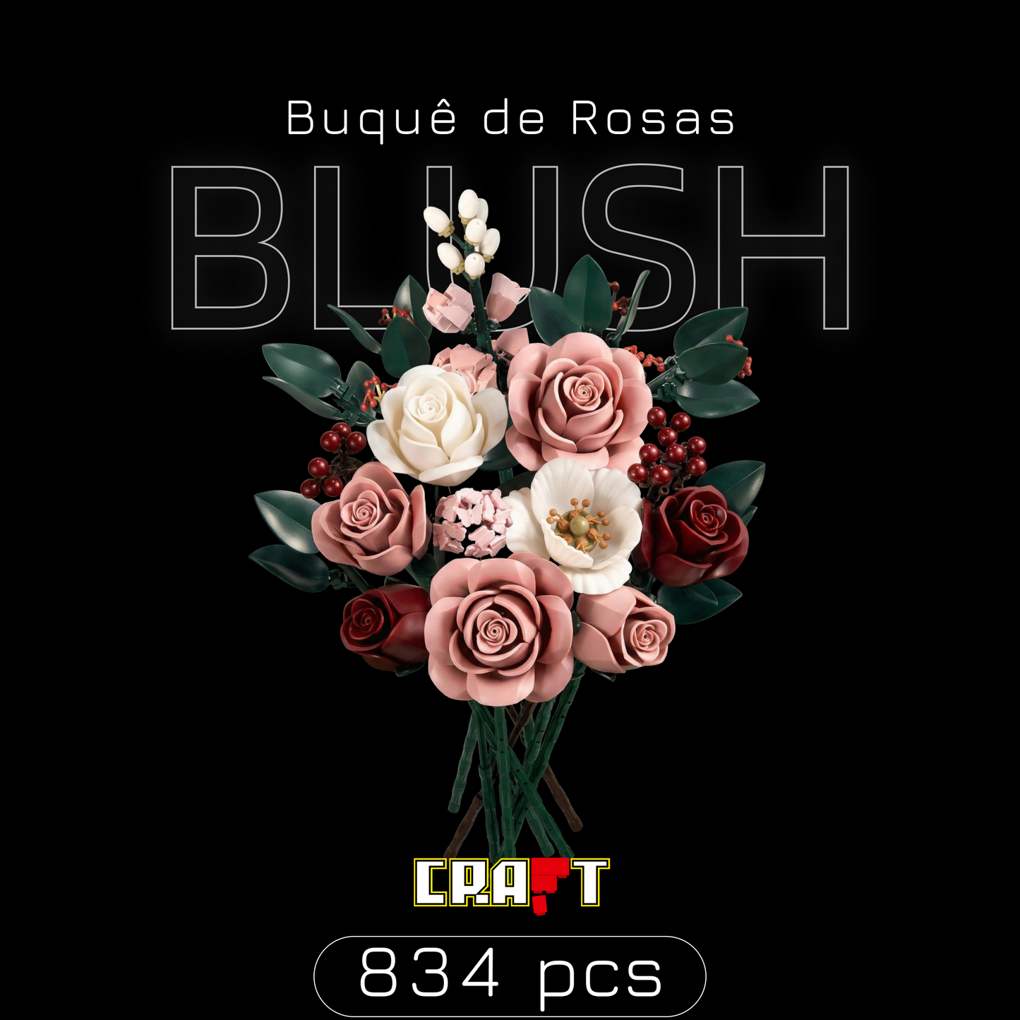 Buquê de Rosas - Blush (834 peças)