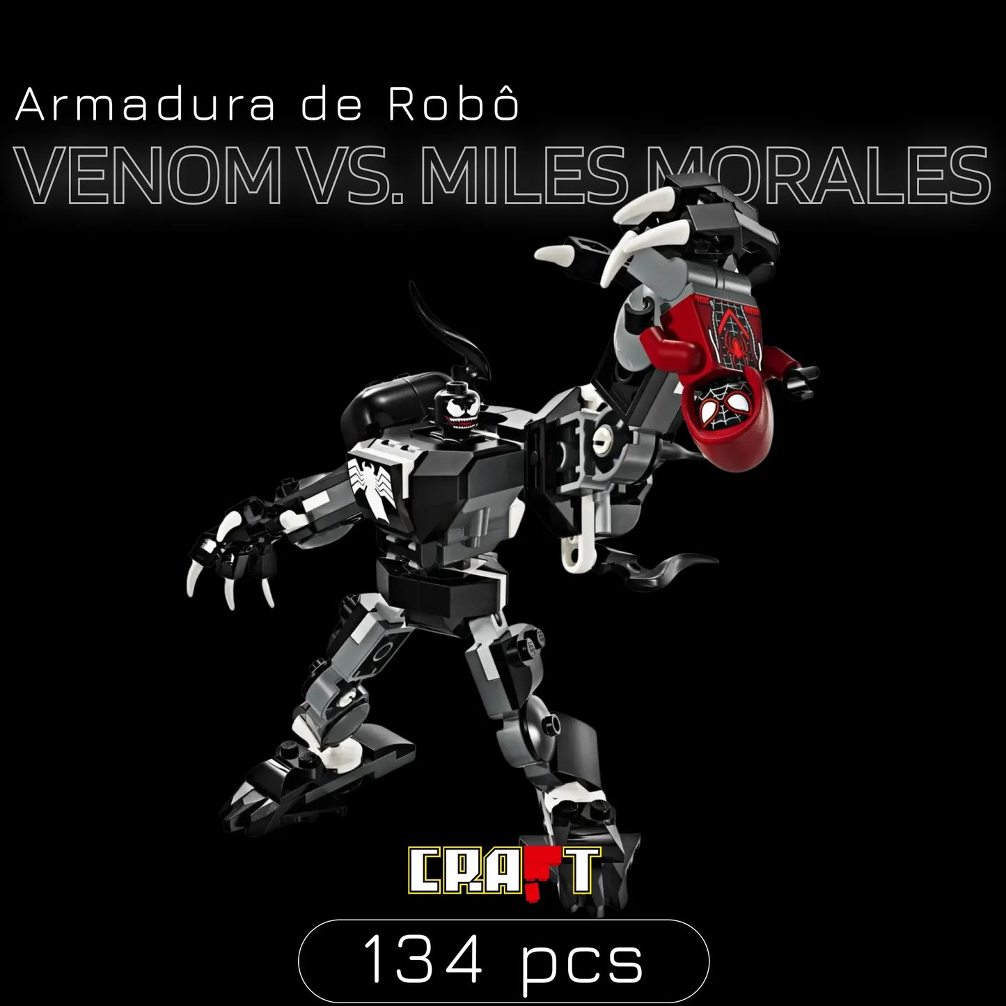 Armadura de Robô - Venom vs. Miles Morales (134 peças)