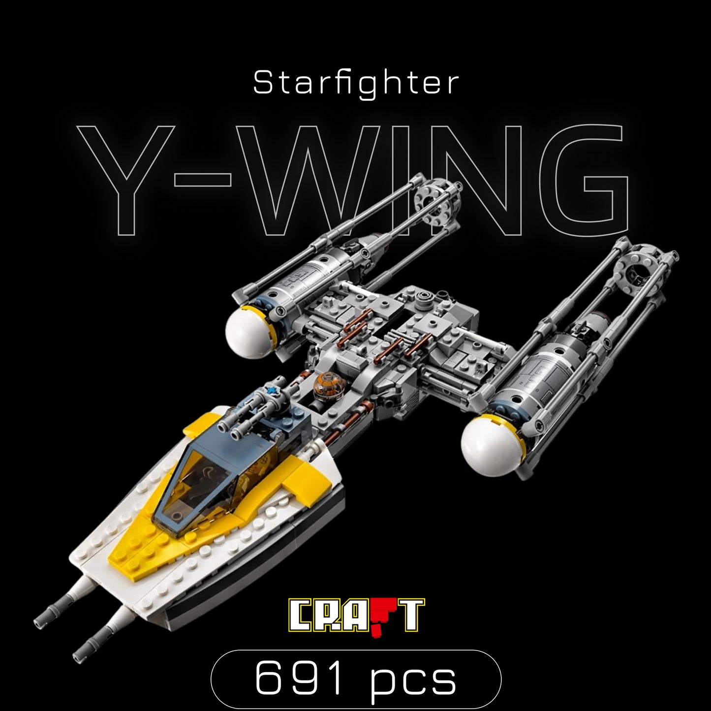 Star Wars - Y-Wing Starfighter (691 peças)