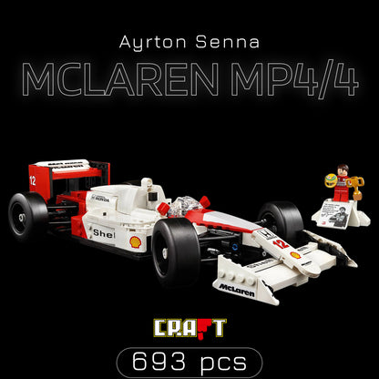 Fórmula 1 - McLaren MP4/4 + Ayrton Senna (693 pçs)