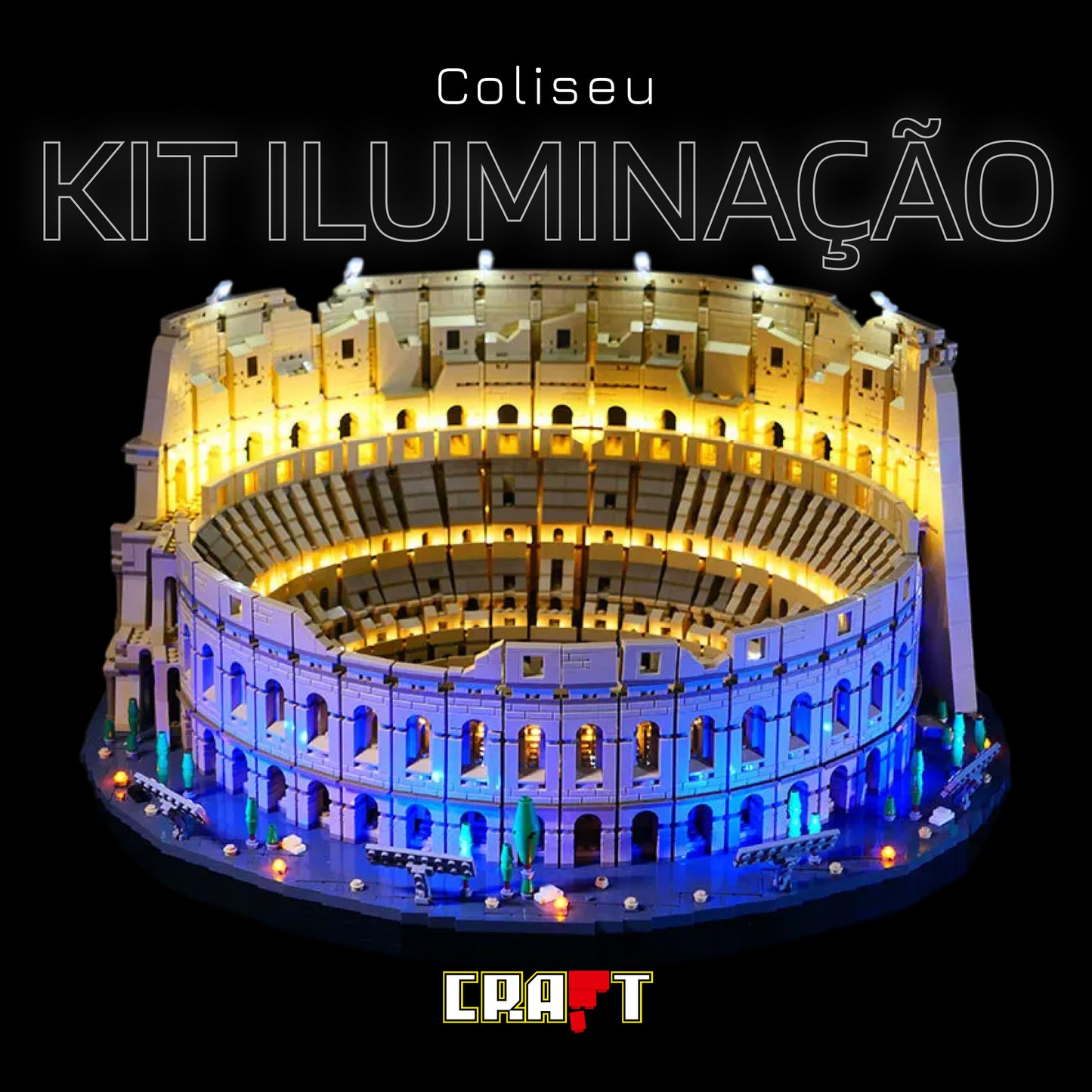 Kit de Iluminação para o Coliseu de Roma (9036 peças)