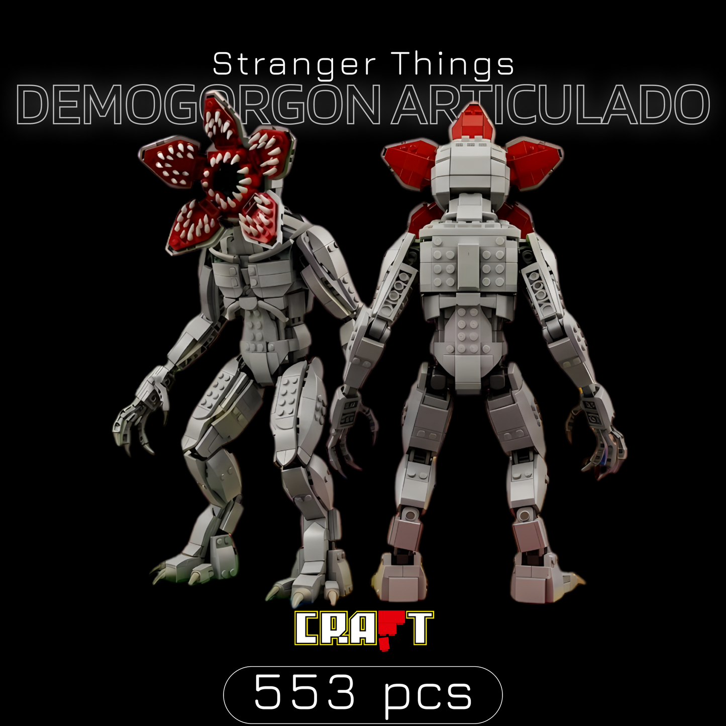 Stranger Things - Demogorgon Articulado (553 peças)