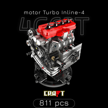 Motor 4G63T Turbo Inline-4 (811 peças)