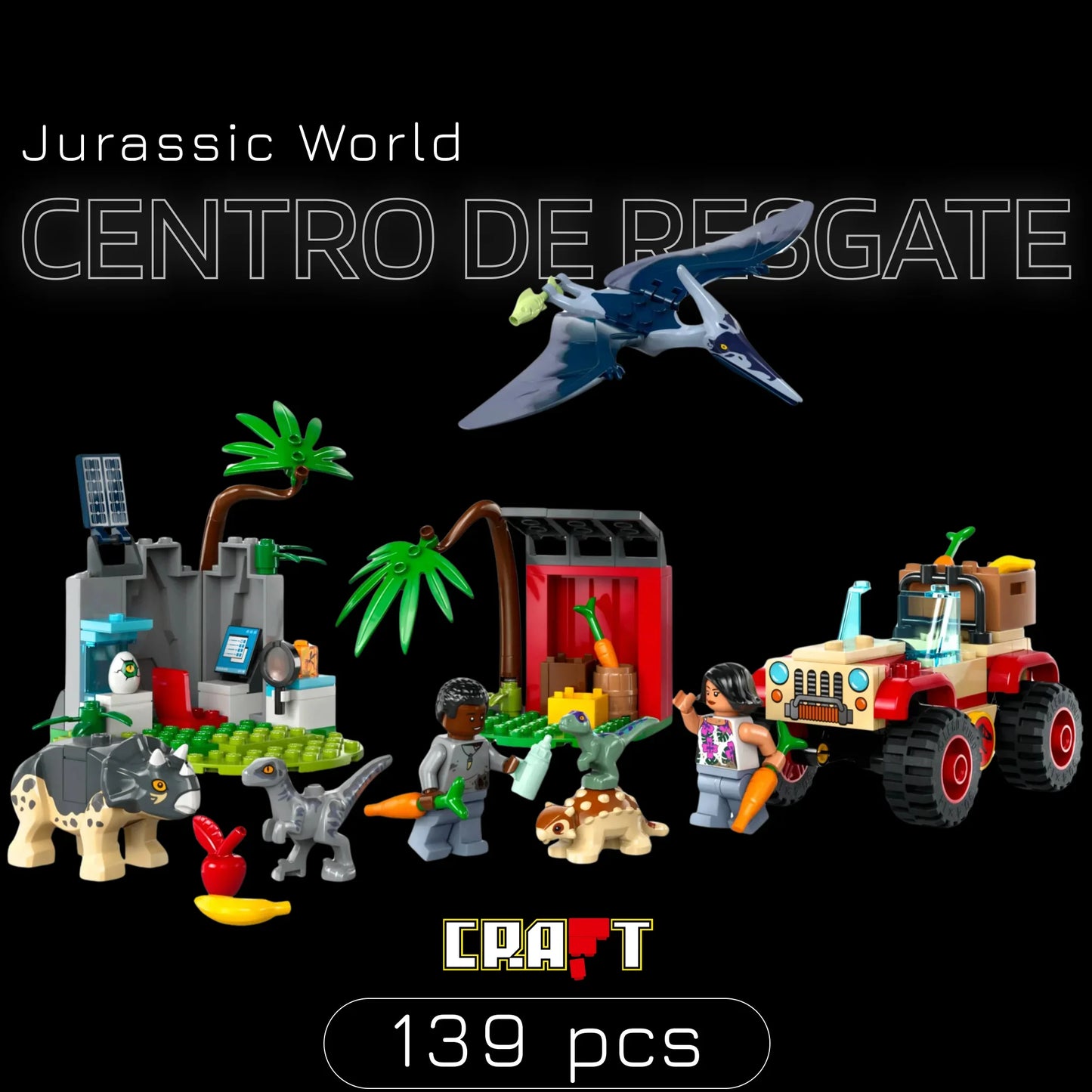 Jurassic World - Centro de Resgate (139 peças)
