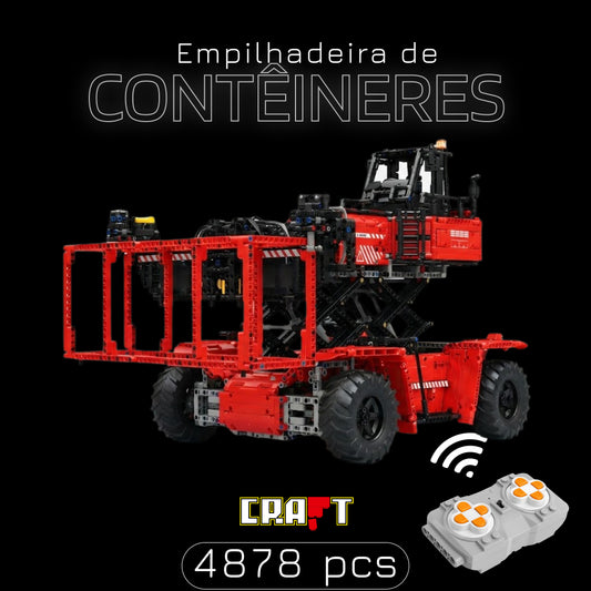 Empilhadeira de Contêineres Vermelha (4878 peças)