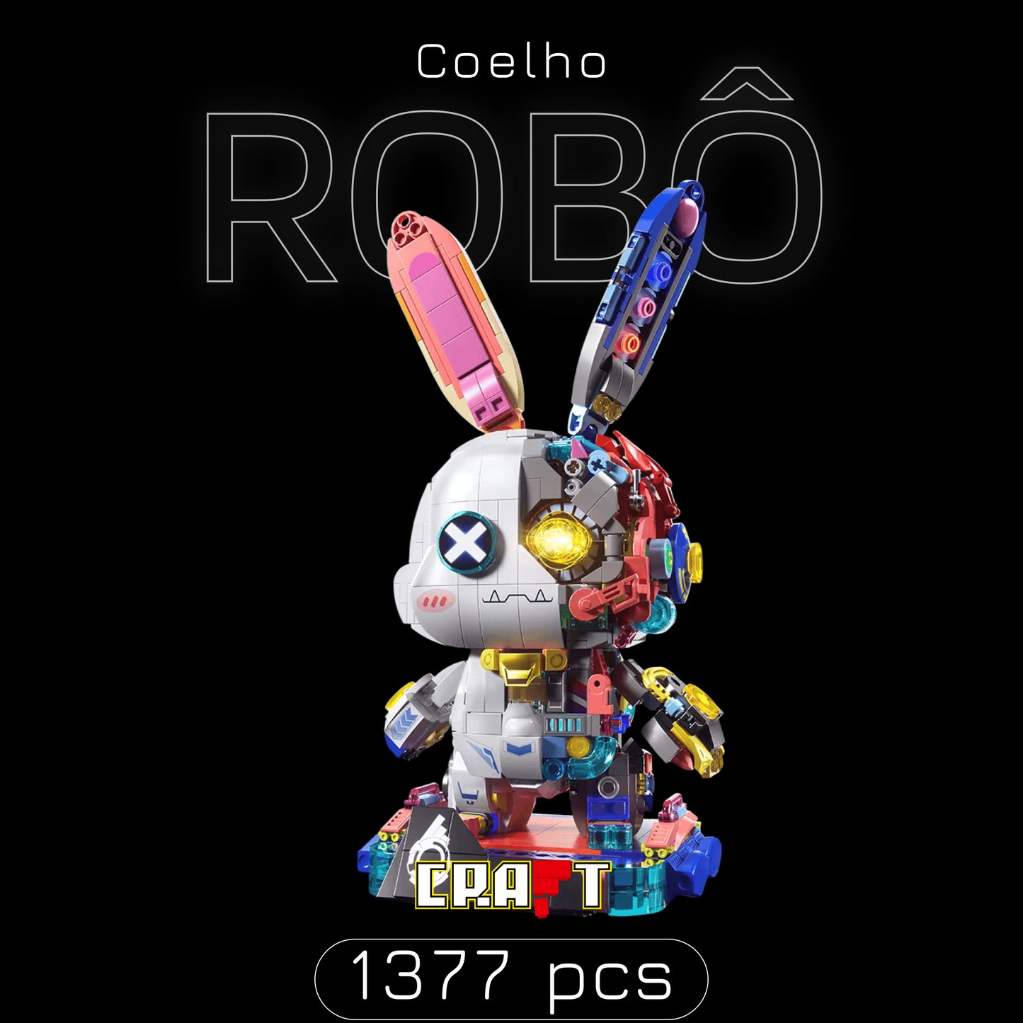 Coelho Robô (1377 peças)