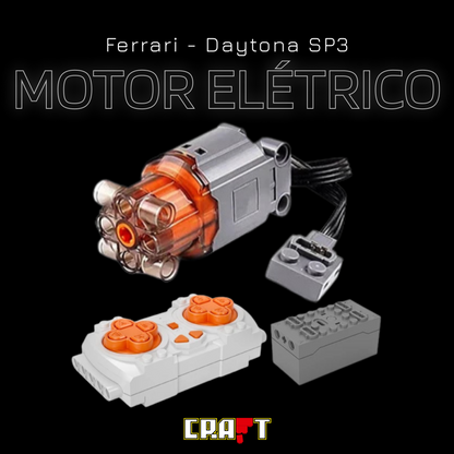 Super Kit Motor Elétrico para a Ferrari Daytona SP3 Amarela (3778 peças)