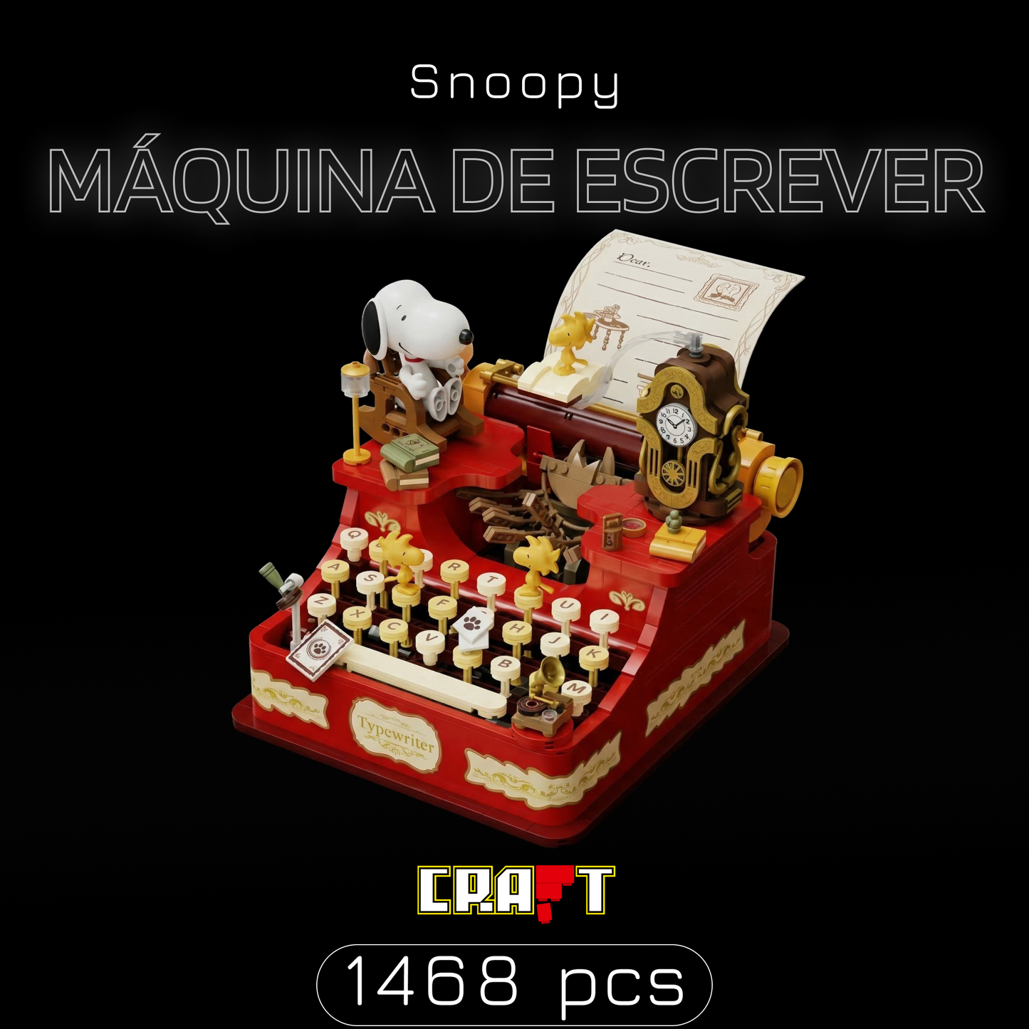 Snoopy - Máquina de Escrever (1468 peças)