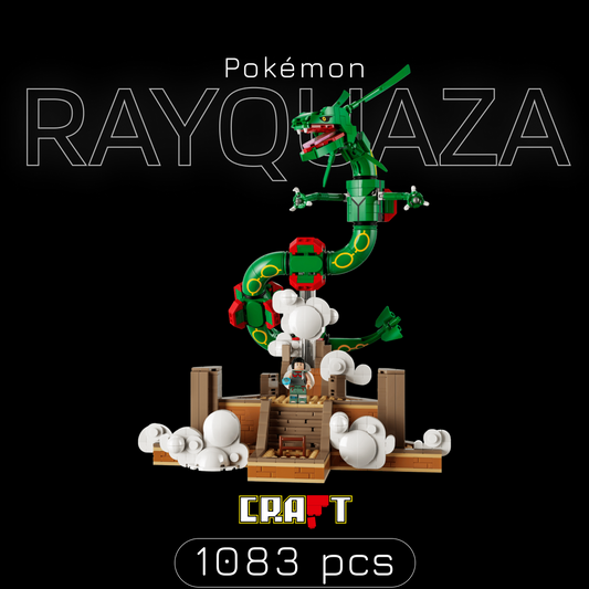 Pokémon Rayquaza, capa Brics Craft, 1083 peças